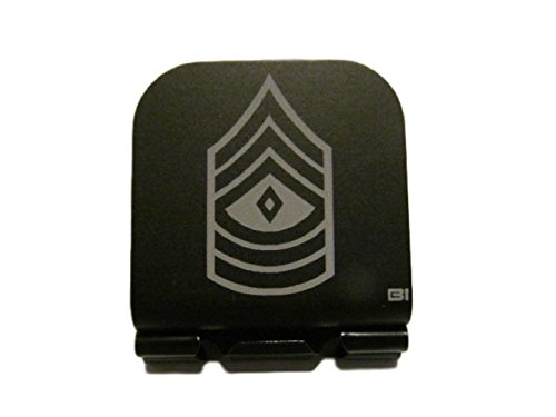 US Army 1st Sergeant Stripes Laser Etched Hat Clip Black