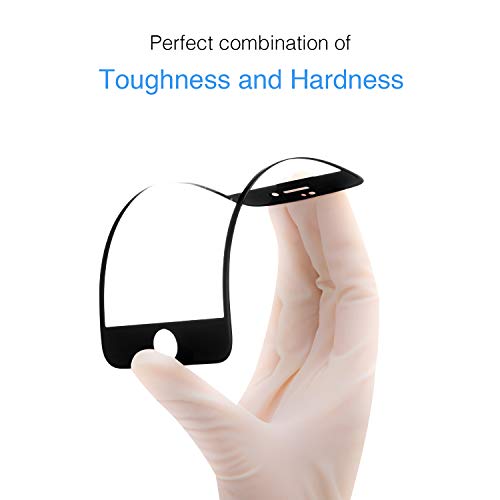 iPhone 7 Screen Protector Tempered Glass Full Coverage White, 2 Pack 3D Edge Screen Protector Film for iPhone 7 8, by C conveyor