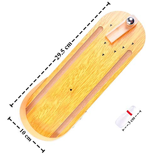 Thyggzjbs Mini Bowling Game, Mini Wooden Desktop Bowling Game Mini Tabletop Bowling Toy | Perfect for Kids & Adults - Thumbnail 2
