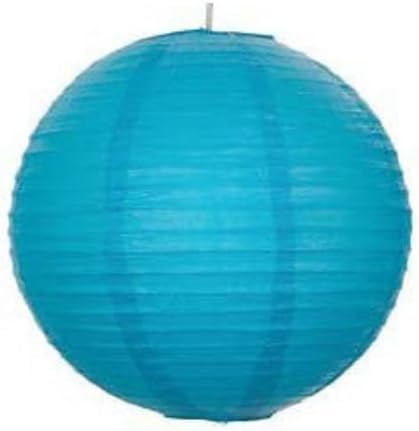 10x8"(Blue) Round Paper Lanterns Lamp Wedding Birthday Party Decorations (A Liittle Tree)
