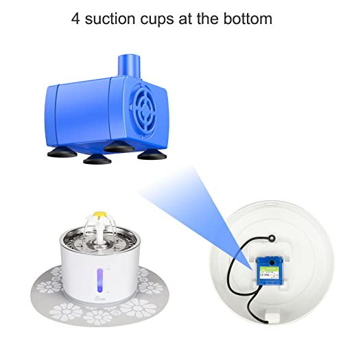 Wonder Creature Cat Water Fountain Pump with LED Light and Light Switch