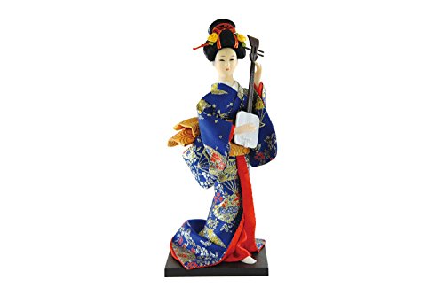 Traditional 9 inch Japanese Kimono Doll (Shamisen)