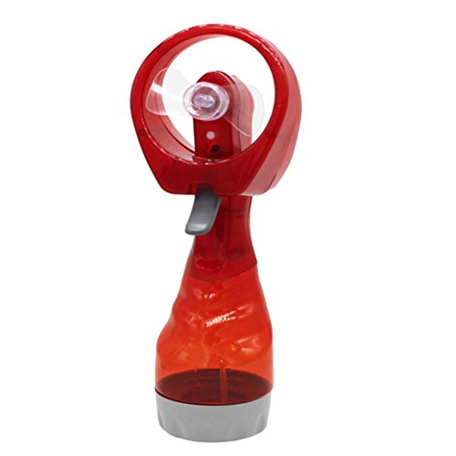 Inverlee New Portable Handheld Cooling Cool Water Spray Misting Fan Mist Humidifier Mist Water Spray Air Condictioning (Red)