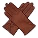 Harssidanzar Women's Nappa Lambskin Genuine Soft Leather Lined Cashmere Gloves GL006