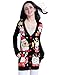 v28 Ugly Christmas Sweater, Women Girls Ladies Happy Fun Knit Sweater Cardigan (Large, Happy Cardigan Black)