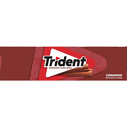 TRIDENT CINNAMON SUGAR-FREE CHEWING GUM, 12 PACKS OF 14 PIECES (168 TOTAL PIECES)