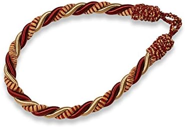 Chenille Rope Window Tie Back (RED/GOLD)