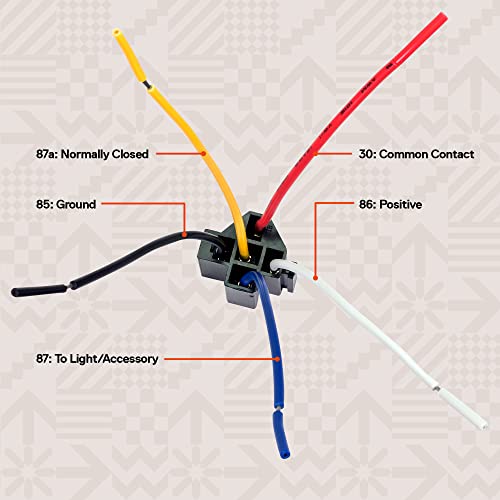 6 Pack Bosch Style 5Pin 12V Relay Kit [Interlocking Harness Socket