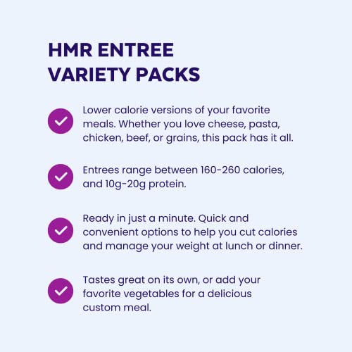 HMR Customer Favorites Entrée Pack Prepackaged Lunch or Dinner to