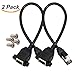 Ethernet Extension Cable 1ft RJ45 Male to Female Screw Panel Mount Network Extension Adapter (2 Pack)