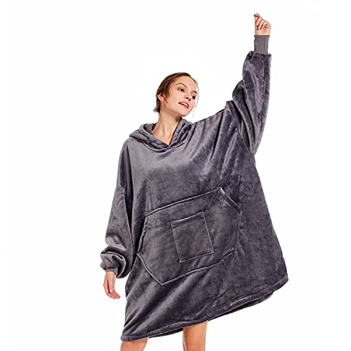 REDESS Blanket Hoodie Sweatshirt, Wearable Blanket Oversized Sherpa