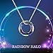 AOBOCO Circle Crystal Necklace 925 Sterling Silver Volcano Crystal Pendant Necklace for Women Volcanic Jewelry for Women Christmas Birthday Holiday Gifts (Dia 0.78