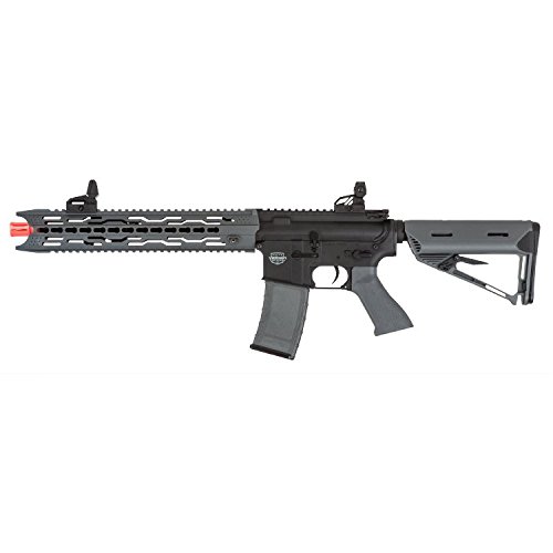 Valken Tactical AEG V2.0 TRG Battle Machine Airsoft Rifle, Black/Gray, Large