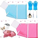 7 Pieces Cat Bathing Bag set Include 2 Adjustable