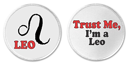 A&T Designs Set 2 Leo 3" Sew On Patches Zodiac Horoscope Astrological Sign