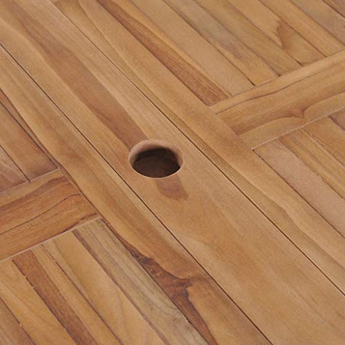 vidaXL Teak Barset 3-TLG. Klappbar Gartenbar Barhocker Sitzgruppe Gartenmöbel – Bild 3