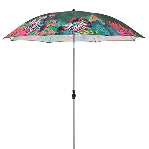 Doppler GS Basic 200 - Sonnenschirm für Balkon oder Garten - Regenabweisend - Knickbar - ca. 200 cm - Zebra – Bild 5
