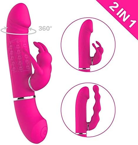 VOSSA Big Size Thrusting Powerful Rabbit Body Msaager, 10 Frequency Rabbit Rotating Versatility Wand for Women