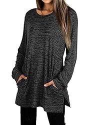 XIEERDUO Comfy Sweatshirts For Women Tunic Tops
