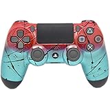 Hand Airbrushed Fade Playstation 4 Custom Controller (Teal &amp; Red)