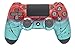 Hand Airbrushed Fade Playstation 4 Custom Controller (Teal & Red)thumb 1