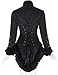 Belle Poque Womens Gothic Steampunk Floral Jacket Coat With Lace Embellishments BP223