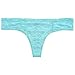 adidas Women's Superlite Thong Underwear (1-Pack), Whimsy Print Bright Cyan, LARGE