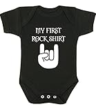 BabyPrem Baby My First Rock Shirt Clothes Bodysuit Vest NB-12 months BLACK 3-6