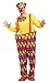Spooktacular Oversized Silly Clown Costume with Suspender, Hat, Clown Nose, M