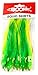 Boone Big Game Trolling Skirt (Pack of 5), Chartreuse Orange/Green, 6-Inch