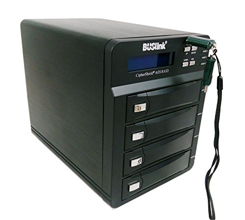 Buslink CipherShield CSE-40TB4-SU3 40TB 4 bay RAID FIPS 140-2 256-bit AES USB 3.0/eSATA Hardware Encrypted External Desktop Hard Drive