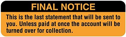 MedValue Final Billing Label, 3" x 7/8" -320 Labels Per Roll