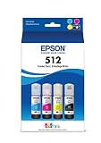 Epson T512 EcoTank Color Combo Pack Auto-Stop Ink Bottle (ET-7700, ET-7750)
