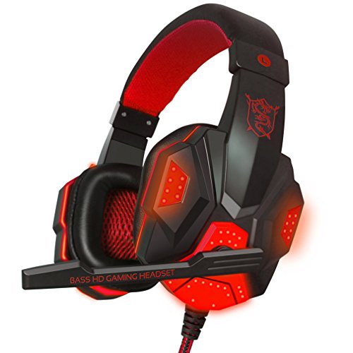 Gaming earphone,leshp colorful gaming earphone over-ear…