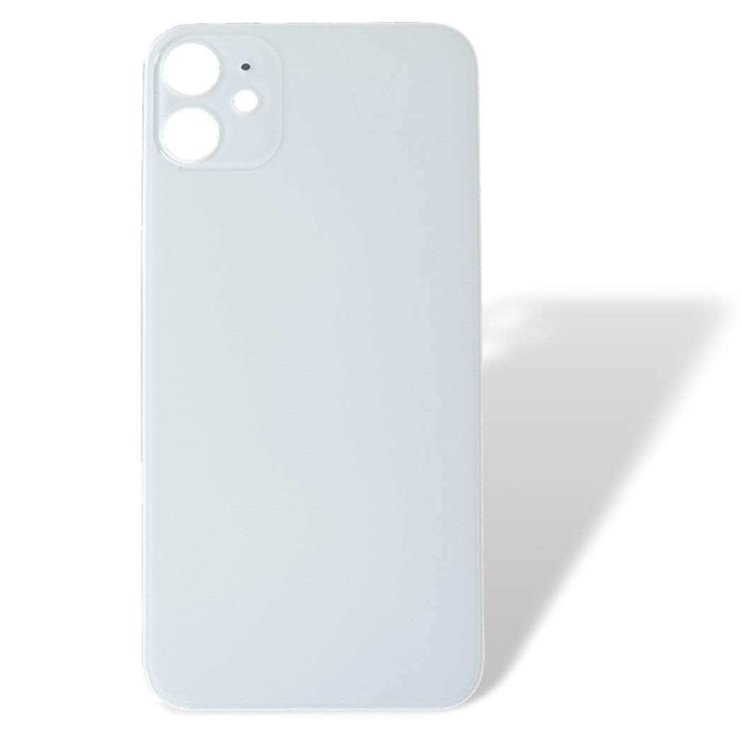 Smartex® Back Cover Glass Rear Housing Replacement compatibile with iPhone 11 | NO LOGO (White) — image 1