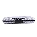 HDE RFID Credit Card Holder Front Pocket Hard Shell RFID Wallets for Women (White and Black Madala)