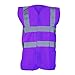 Yoko Unisex Premium Hi-Vis Waistcoat Vest/Jacket (L) (Purple)