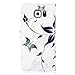 Galaxy S6 Case,Galaxy S6 Wallet Case,CASELAND [Premium Pattern] Wallet Stand PU Leather Fashion Design Flip Cover Case for Samsung Galaxy S6 [White Flower]