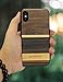 YFWOOD for iPhone Xs Wood Case, Geometric Wood Grain Cover Slim Textured Scratch Proof Drop Proof Durable Bumper Full Body Protective Case for iPhone X/XS