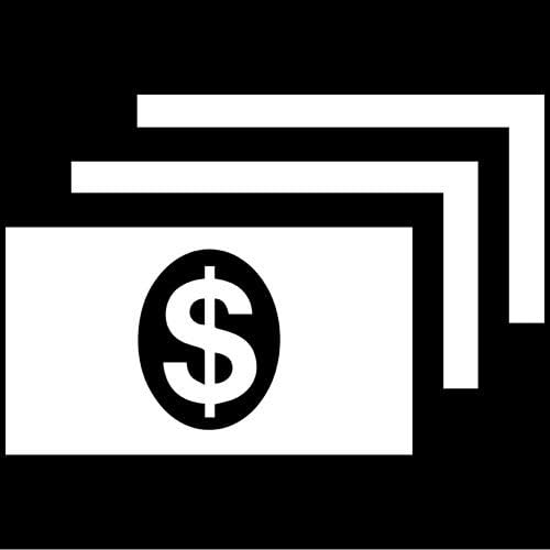 United States Dollar Stack Decal Sticker (white), Decal Sticker Vinyl Car Home Truck Window Laptop