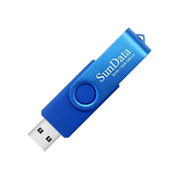 SunData 16GB USB Stick 4 Stück USB 2.0 Speicherstick Flash-laufwerke Rotate Metall (4 Mischfarben: Blau, Grün, Lila, Rosa) – Bild 5