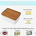 77L Butter Dish - Ceramic Butter Dishes Perfect for 2 Sticks of Butter, Multi - purpose Butter Container with Wooden Lid for Kitchen, Large Butter Holder (White)