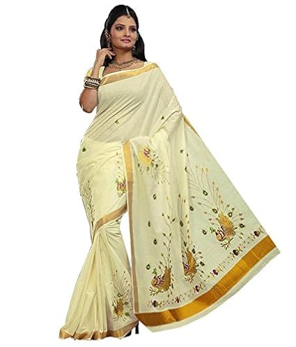 selvamani tex cotton kerala kasavu zari saree with blouse
