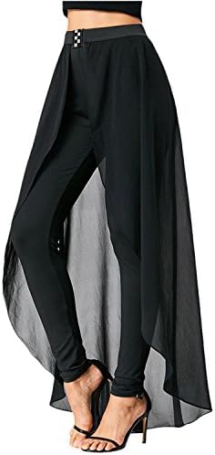 KENANCY Women's Casual High Waist Skirt Pants Skinny Slim Long Overlay Pencil Pants