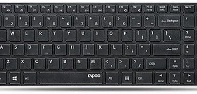 Original Rapoo e9100p Ultra Slim Mini Ergonomic Keyboard 5 g 2.4 GHz Wireless Keyboard for the PC Laptop Feeling of Game in weiß