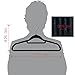 Velvet Hangers, Non Slip Clothes Hangers with Accessory Bar Sturdy and Durable, 360 Degree Chrome Swivel Hook, Ultra Thin Space Saving Hangers for Coat Suit Skirt Dress Shirt Pants - 50 Pack Black