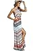 Floerns Women's Boho Print Halter Neck Split Summer Beach Maxi Dress Multicolor M