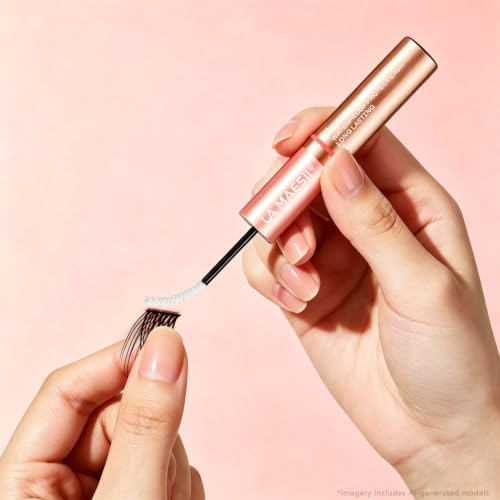 LA MAESII Lash Glue Bond and Seal Clear, Lash Cluster Glue, 2 in 1 Bond & Seal Waterproof, Eyelash Glue Strong Hold Lash Adhesive, Latex Free, 10ml (Clear)