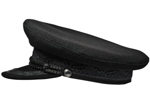 Sterkowski Kashubia Merchant Fleet Officer Peaked Cap with Embroideries US 7 1/4 Black