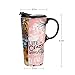 Topadorn Ceramic Travel Mug with Sealed Lid Coffee Cup Latte Mug for Home and Office Gift Box (Life is crazy wonderful)